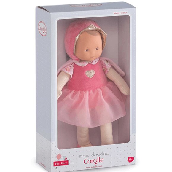 New in Box Corolle Princess Pink Cotton Flower Washable Baby Doll 12" For Age 0+ - Picture 9 of 16